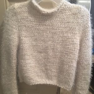 White cropped sweater